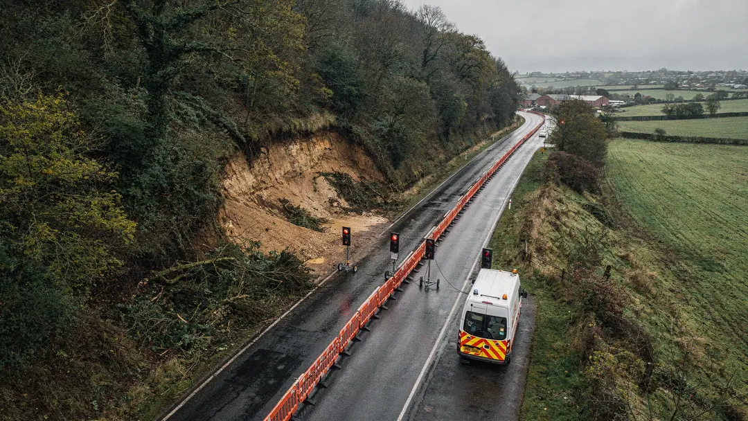 LiDAR monitoring of a slipping A-road embankment