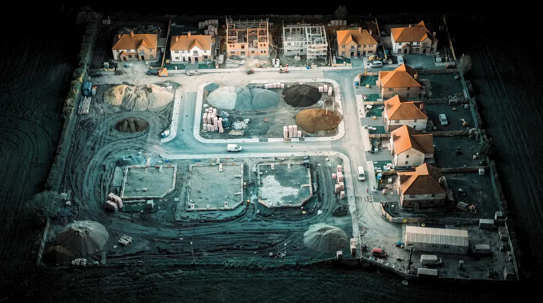 Point cloud of the same site coloured by elevation